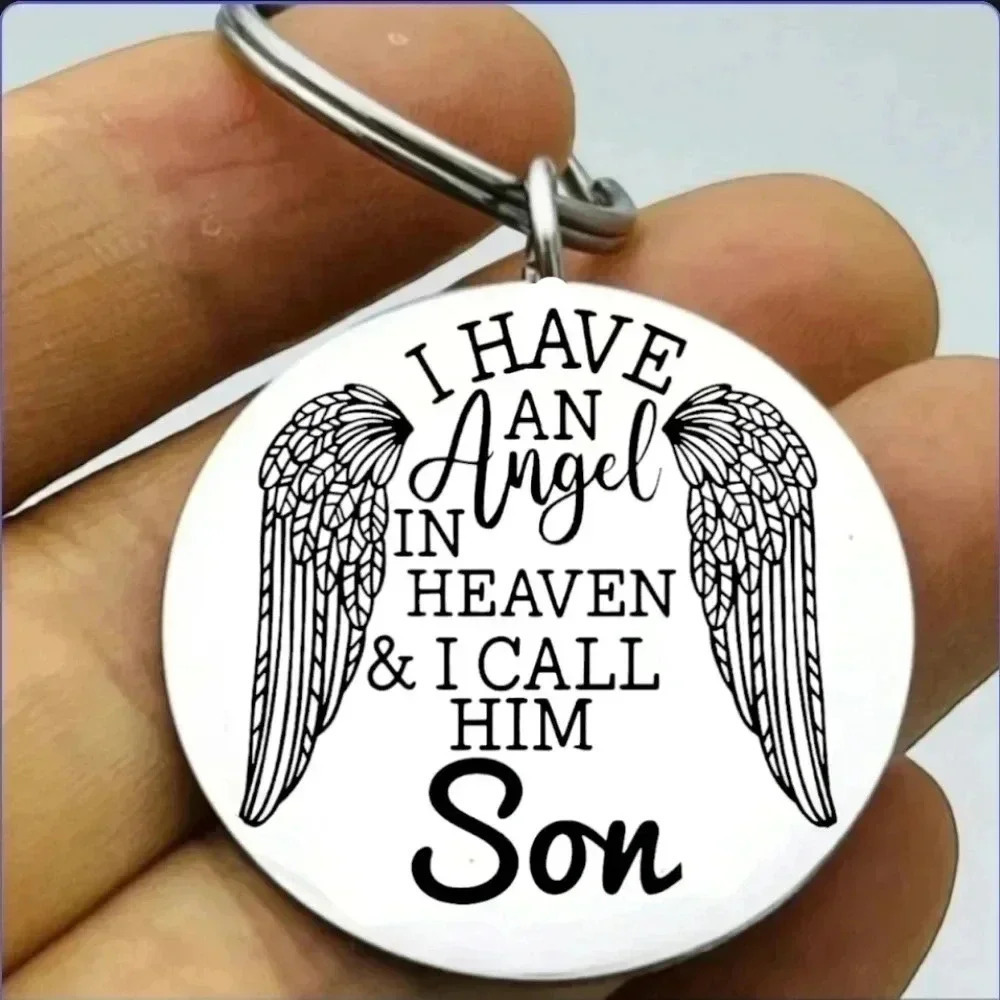 I have an Angel in Heaven I call him son keychain